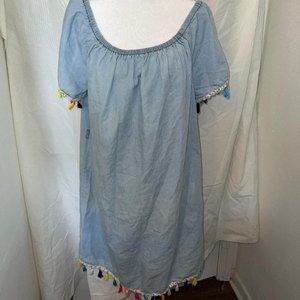 Speed Control NY Jean Boho Fringe Dress XL